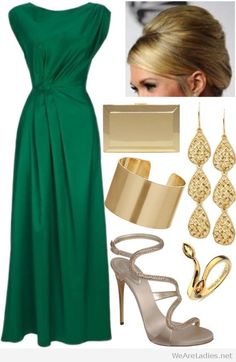 Complementos ideales para un vestido verde